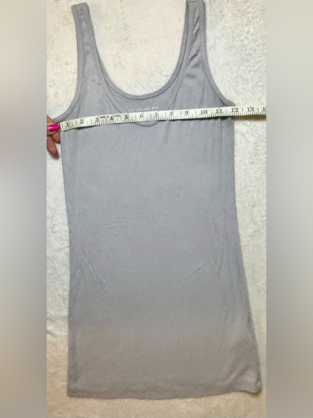 Classic Maternity Scoop Neck Tank Top - Small Light Grey - Picture 4 of 7